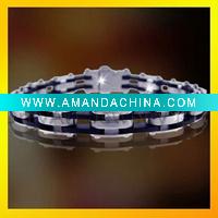 Wholesale 2011 hot 316 Stainless Steel bracelet with rubbers
