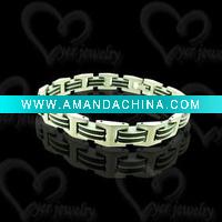 Wholesale Wholesale fashion rubber 316l stainless steel bracelet jewelry
