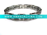 Wholesale Latest stainless steel bracelet with rubber