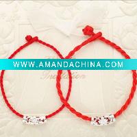 Wholesale [Chinese knot]Beautiful rope bracelet wtih 925 sterling silver