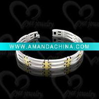 Wholesale Wholesale fashion design 316l stainless steel chain bracelets rubber
