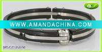 Wholesale 316L stainless steel bracelets&bangles with rubber