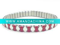 Wholesale stainless steel rubber bracelet