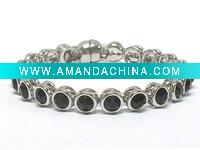Wholesale Crystal cubic zirconia magnetic hinge bracelet