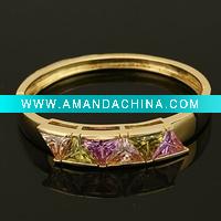 Wholesale 18K gold plating zircon copper bracelet