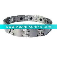 Wholesale silver jewelry fashion jewelry health sport Bracelets Titanium Germanium Anion magnet gifts