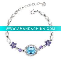 Wholesale 2011 New style crystal bracelet with alloy