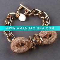 Wholesale 2011 newwest fashion copper alloy bangles zircon Bracelets