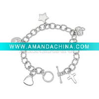 Wholesale HOT! Wholesale Unique sterling silver bracelets in different styles, OEM &ODM are also welcome.