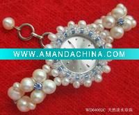 Wholesale freshwater pearl jewelry-pearl watch/bangle