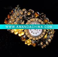 Wholesale Colorful Crystal Alloy Watch Bangle