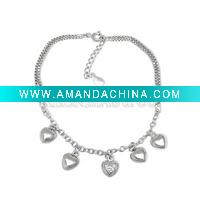 Wholesale plain silver bracelet, charm bracelet, fashion bracelet