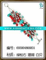 Wholesale 866831 925 Sterling Silver Turquoise Multi Gemstone Bracelet