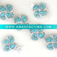 Wholesale Blue flower turquoise bracelet