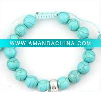 Wholesale turquoise style shamballa bracelet