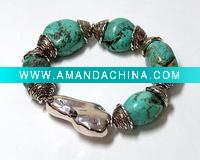 Wholesale Turquoise stone bracelet HS0909-032A-BR