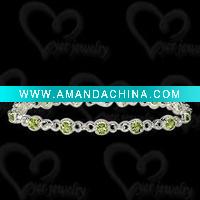 Wholesale turquoise inlaid charm bracelet 925 silver jewelry