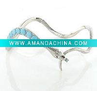 Wholesale plated rhodium Snake bracelet