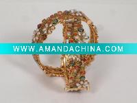 Wholesale [SUPER DEAL] Antiq Gold Plated Indian Bangles Wih Zircona Stone