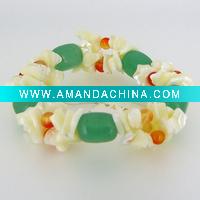 Wholesale Aventurine & shell bracelet