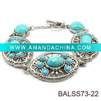 Wholesale Stabilize Dyed Turquoise Bangle BALSS73-22