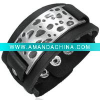 Wholesale leather bracelet, leather jewelry, jewelry, fashion leather bracelet jewelry, stainless steel leather jewelry, fashion leather b