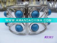 Wholesale metal bangle with turquoise