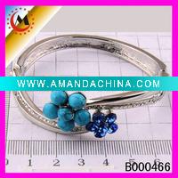 Wholesale Alloy bangle with Blue Turquoise