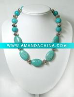 Wholesale Turquoise stone necklace HS0909-044A-N