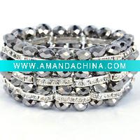 Wholesale Crystal stretch bracelet-4 lines