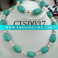 Wholesale CTS0037 turquoise beads fashion jewelry set