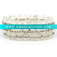 Wholesale Crystal stretch bracelet-4 lines