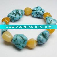 Wholesale Yellow Aventurine & Turquoise bracelet