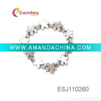 Wholesale fashion trendy 2011 lucky charmelastic fairy beaded flower bracelet