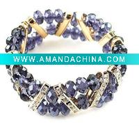 Wholesale preciosa black diamond bead bracelet