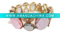 Wholesale Color acrylic gold bracelets