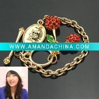 Wholesale cherry charm bracelet
