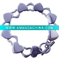 Wholesale Fashion Metal Heart Shaped Stainless Steel Bracelet