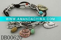 Wholesale multi tones heart bracelet