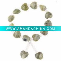 Wholesale Marble Heart Beads and Rose Quartz Bracelet