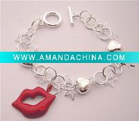 Wholesale Fashion Lip Heart And Star Bracelet (SWTBR051)