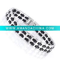 Wholesale MENS 8" STAINLESS STEEL BIKE CHAIN BRACELET