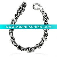 Wholesale Alloy Bali Antique Mens Dragon Bracelet