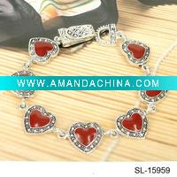 Wholesale 2011 new design heart pendant bracelet