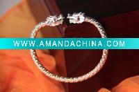Wholesale MYSHINE Luxury gift male handmade silver bracelet