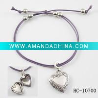 Wholesale Fashion Jewelry Open Heart Pendant Bracelet