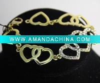 Wholesale fashion heart shape alloy bracelets KA8291