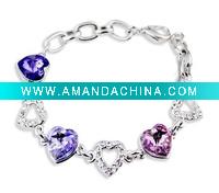 Wholesale Fashion Crystal Jewelry Bead Bracelet/Crystal Heart Bead
