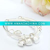 Wholesale Myshine first heart silver baby bracelet jewelry