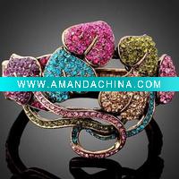 Wholesale JC MULTI HEART CRYSTAL PINGE CUFF BANGLE/BRACELET